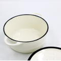 Pote de caçarola de esmalte de ferro fundido branco de Shijiazhuang Kingway